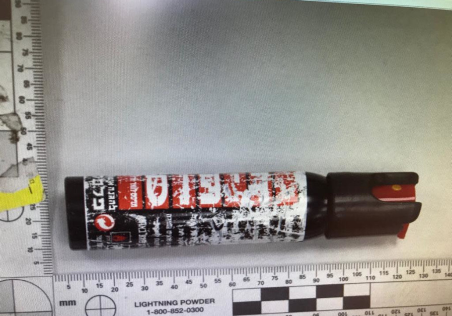 The tear gas canister from a thrwarted terror attack (Credit: Israel Police)