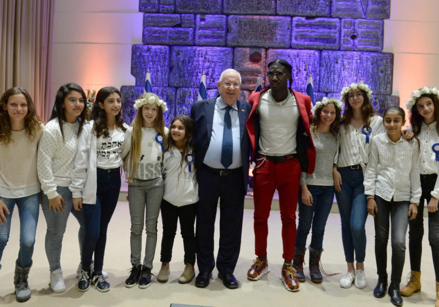 Rivlin hosted a  bar- and batmitzvah event for children of families affected in terrorist attacks.