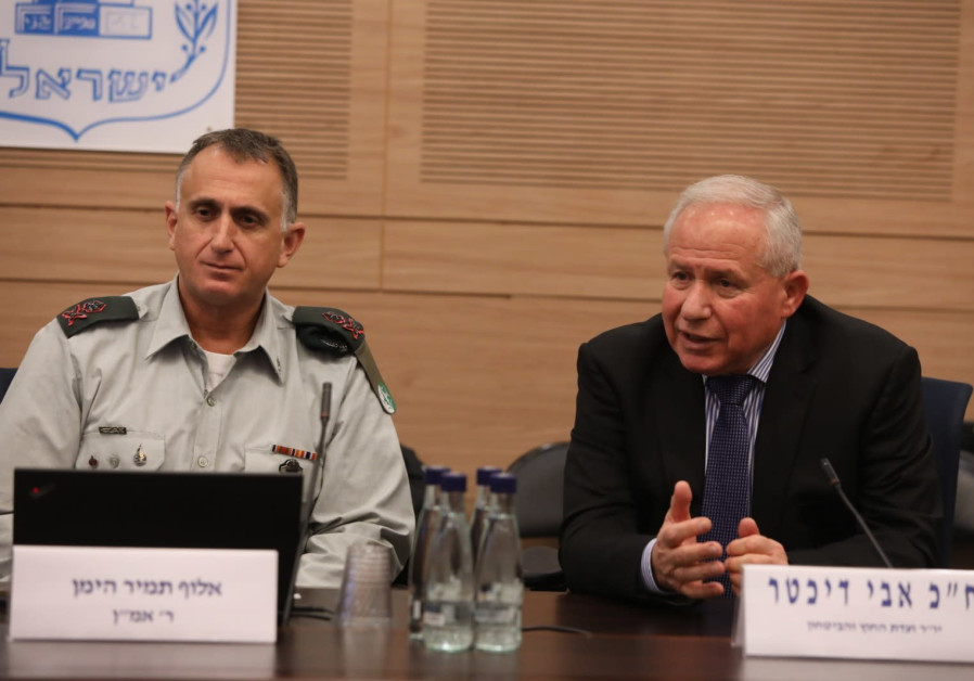 Tamir Heiman (L) addresses the Knesset's Foreign Affairs and Defense Committee, December 11th, 2018