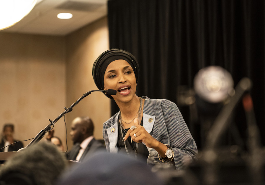 Ilhan Omar speaks at an election night results party in Minneapolis, Nov. 6, 2018. 