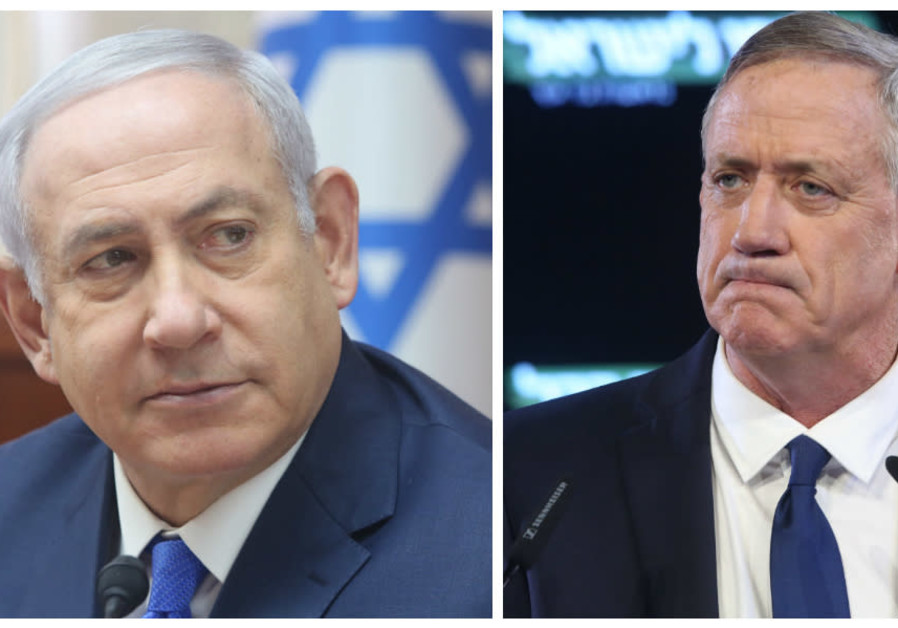 Image result for Benjamin Netanyahu vs Benny Gantz