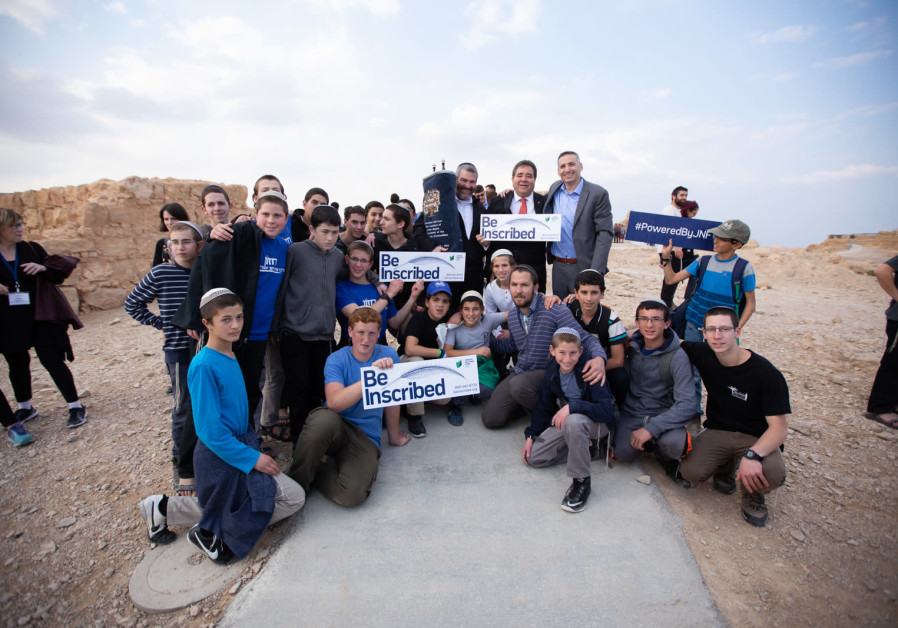 More than 800 school children from the Gaza Envelope and donors from North America gathered at Masada’s ancient ruins