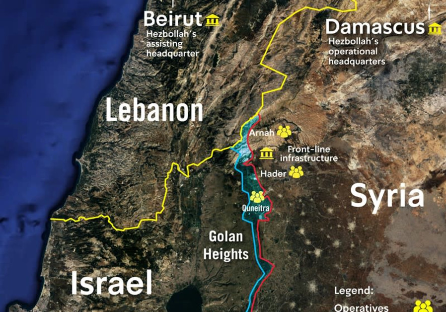 Map of Hezbollah infrastructure in the region, 2019