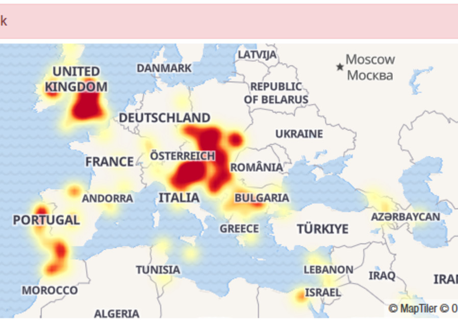  Facebook outage map  (Credit: Screenshot Downdetector)