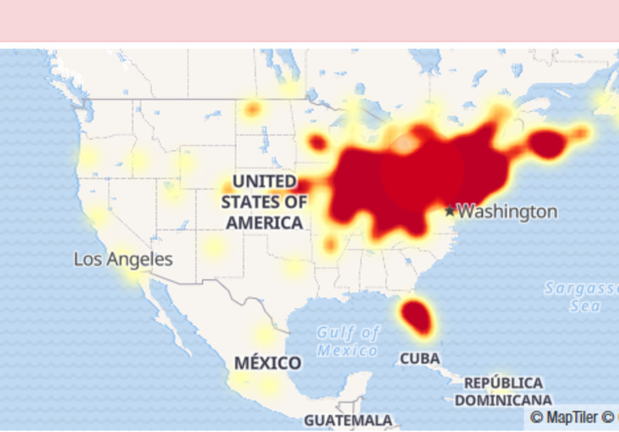  Facebook outage map (Credit: DownDetector screenshot)