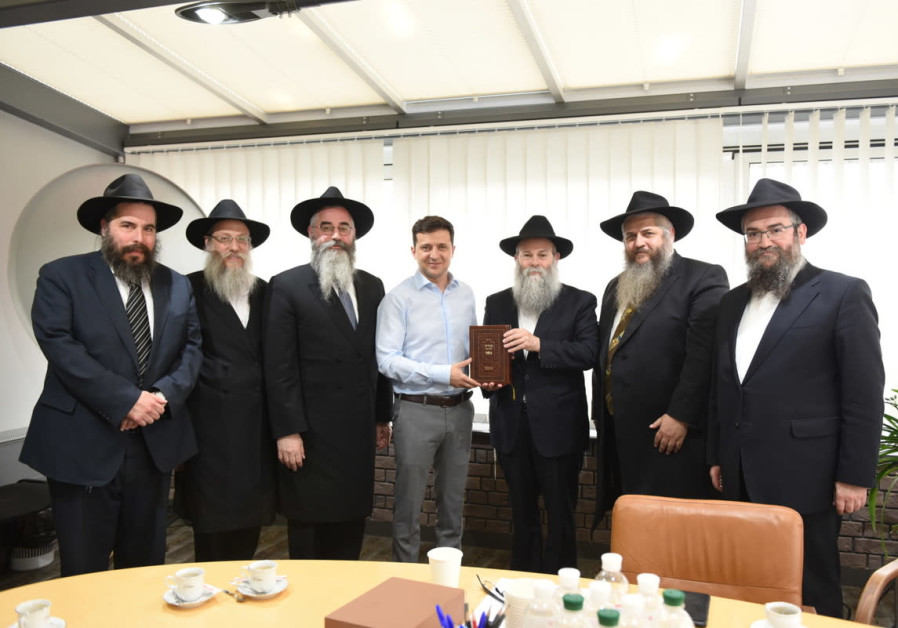 New president elect of Ukraine Vladimir Zelensky met with the Chabad Chief Rabbis on May 6, 2019
