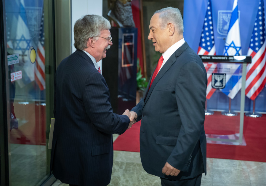 Prime Minister Benjamin Netanyahu and US Security Advisor John Bolton in Jerusalem, June 23, 2019