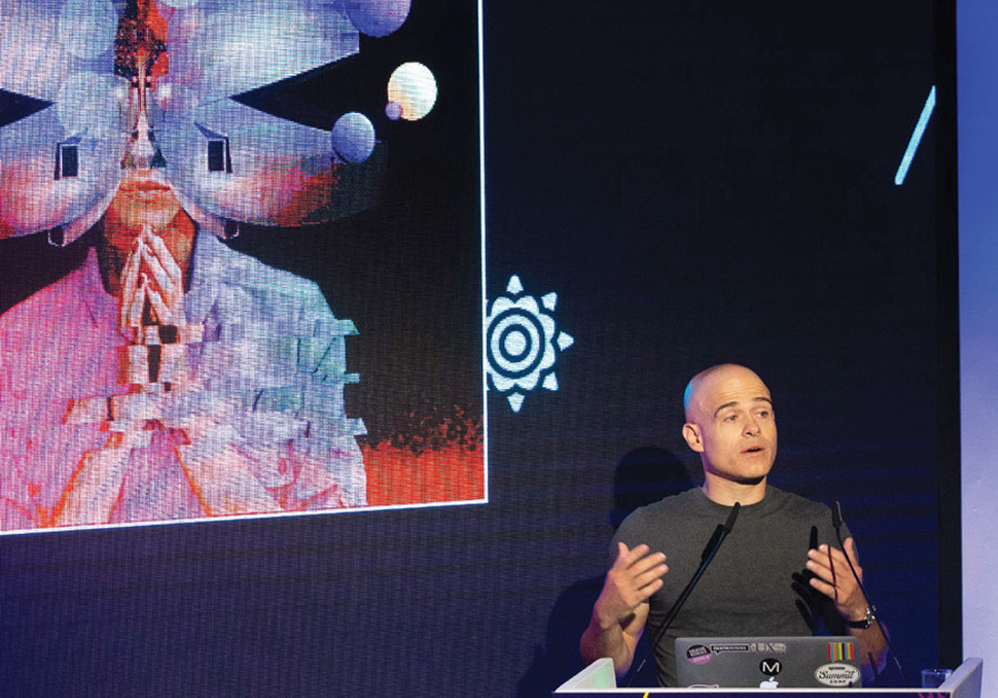 ZE’EV FARBMAN – CEO and co-founder of Lightricks, a Jerusalem-based startup that develops applications for image processing – speaks at the conference. ( Credit: STUDIO B)