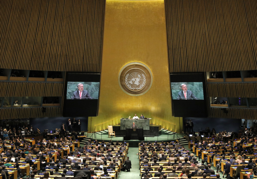 United Nations Secretary General Antonio Guterres addresses the opening of the UNGA