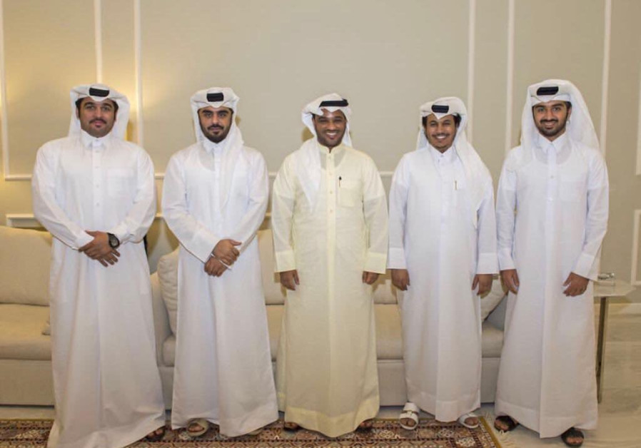 Abdullah al-Saleh poses with members of the Qatari royal family (Photo credit: supplied)
