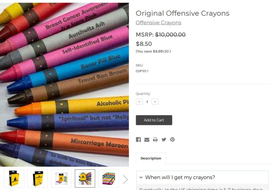 Offensive Crayons company crosses boundary with…