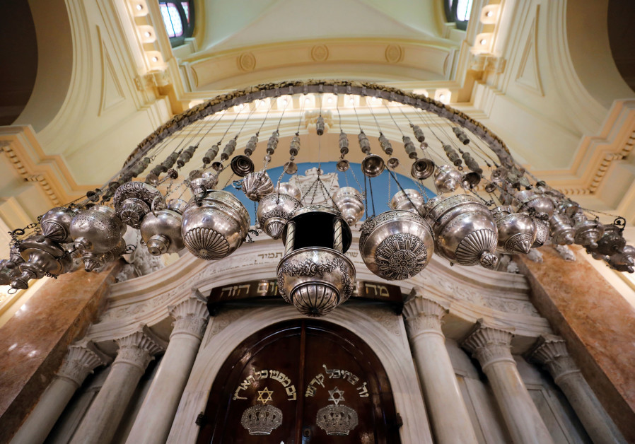 The Eliyahu Hanavi Synagogue in Alexandria, Egypt, is reopened in January after completion of a restoration project (Photo Credit: Mohamed Abd El Ghany/Reuters)