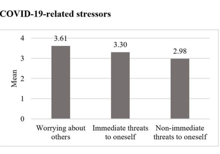  COVID-19 related stressors survey results (Credit: Ben-Gurion University of the Negev)