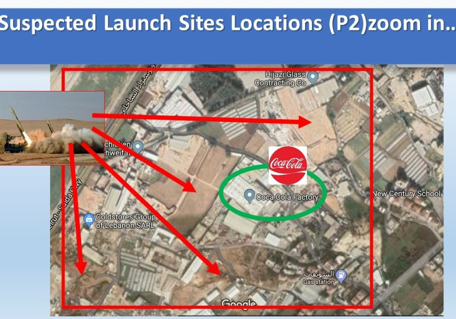 Israeli research center finds locations of 28 new Hezbollah missile launch sites in Beirut, Lebanon (Credit: ALMA RESEARCH AND EDUCATION CENTER)