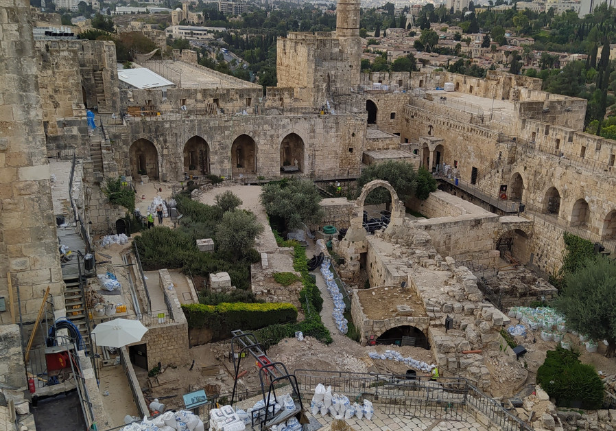 The Tower of David under renovation. (Courtesy Tower of David)