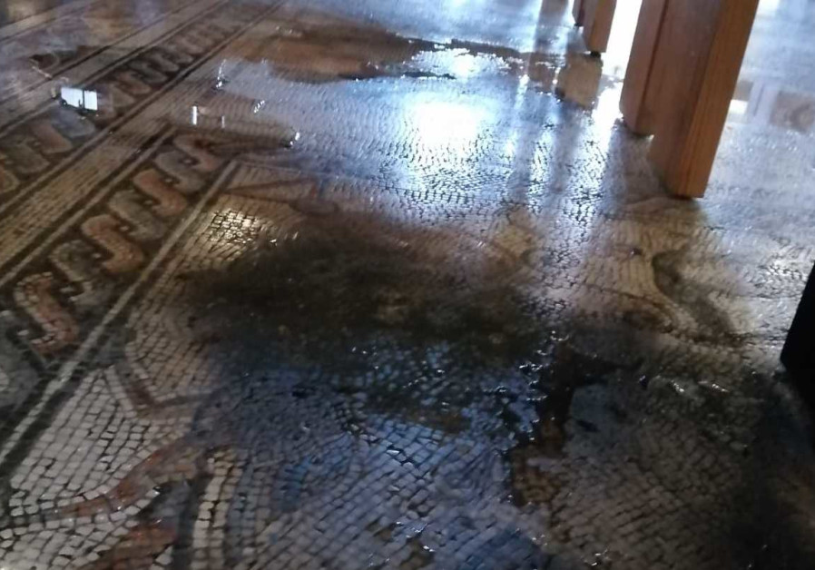 A section of charred floor from the Church of All Nations, December, 2020. (Credit: Terra Santa)