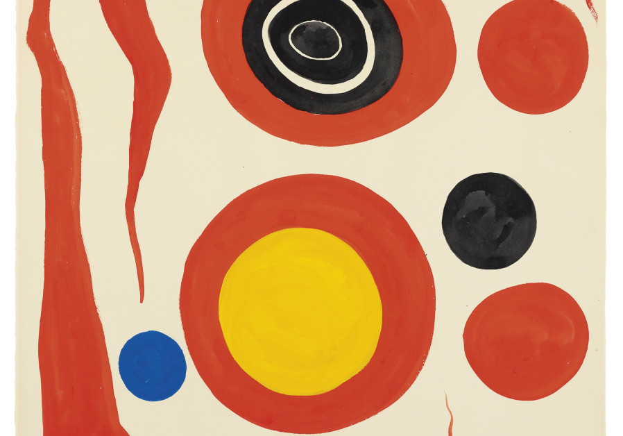 Two Red Boomerangs, 1973, by Alexander Calder. (Courtesy of the Tel Aviv Museum of Art)