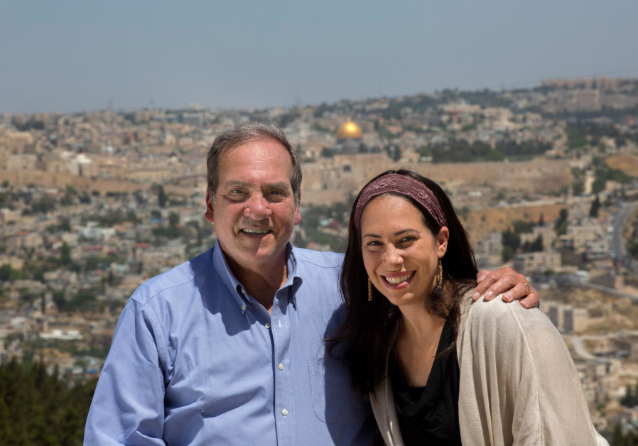Yael Eckstein with her father, Rabbi Yechiel Eckstein. (Credit: Oliver Fitoussi)