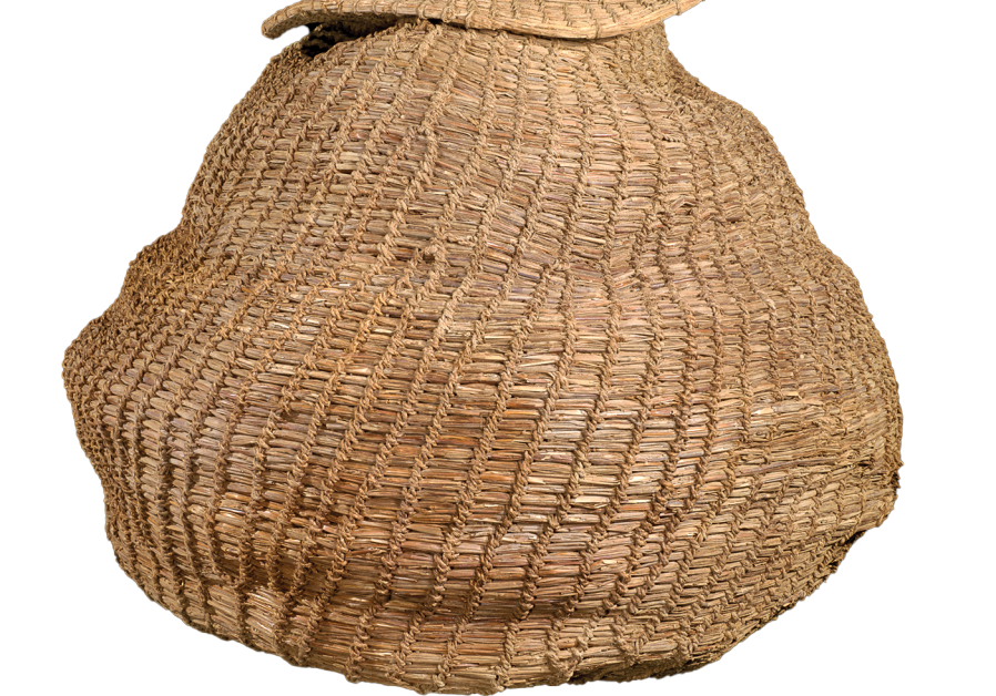 The oldest complete basket in the world found at the Muraba’at Cave (Photo Credit: DAFNA GAZIT/ISRAEL ANTIQUITIES AUTHORITY)