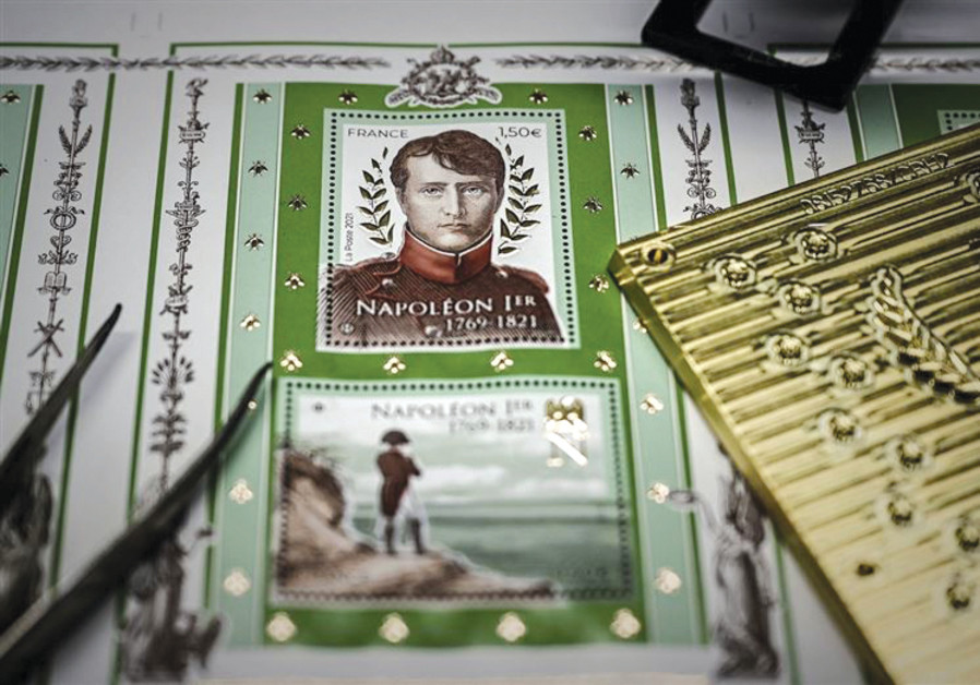 FRANCE AND St. Helena have issued postage stamps commemorating the bicenntenial of Napoleon’s death.(Fondation Napoleon / La Poste French postal service)