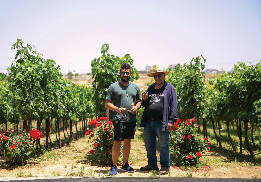 GLASS ARTIST Yaron Maier teamed up with veteran winemaker Avner Ella to produce a beautiful decanter. (KEREN ROSENBERG)
