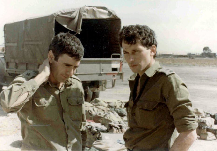 General Staff Reconnaissance Unit Commander Bar Lev and then-Maj.-Lt.-Commander Ben Avraham at the last briefing before one of the most daring operations that their unit conducted. (Credit: Courtesy)