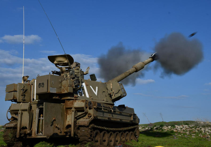 IDF artillery on the northern border between Israel and Lebanon, July 15, 2021. (Credit: IDF SPOKESPERSON'S UNIT)