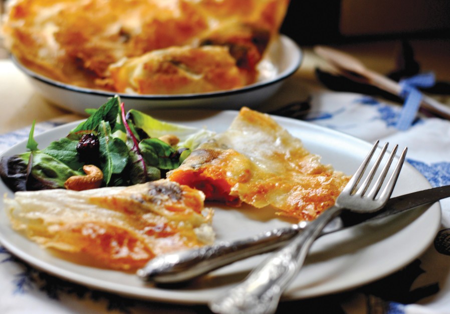 SWEET POTATO, EGGPLANT AND CHEESE PASTRY (Credit: PASCALE PEREZ-RUBIN)