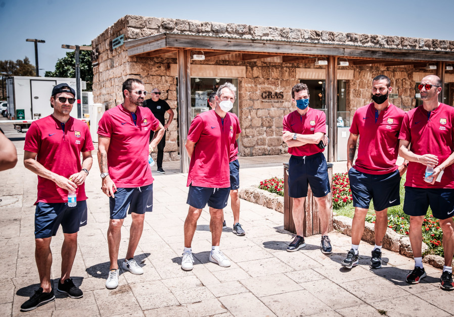 Israel Tourism Ministry hosts Barça Legends players in Caesarea (Credit: Oded Karni)