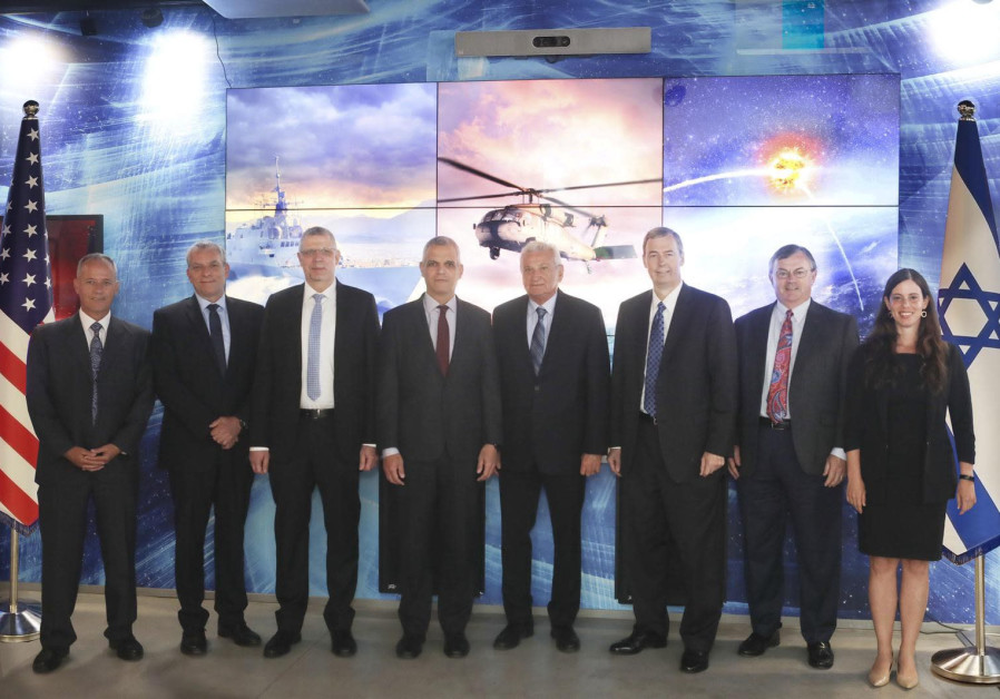Senior Lockheed Martin and Rafael executives are seen at the signing ceremony. (Photo credit: Nimrod Glikman)