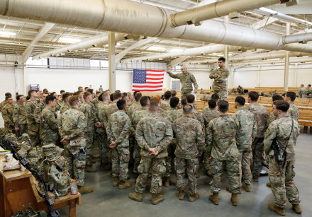 U.S. Army paratroopers from the 2nd Battalion, 504th Parachute Infantry Regiment, 1st Brigade Combat