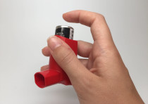 An inhaler used to treat asthma