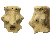 A clay head dated to the 10th century BC, found at Khirbet Qeiyafa