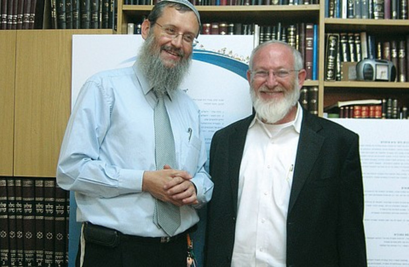 Rabbi Meir Tauber (left) and Rabbi David Samson (photo credit: Mark Rebacz)
