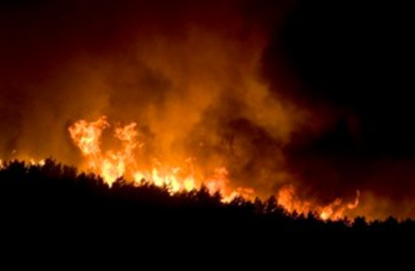 Carmel Fire Night 311 (photo credit: Associated Press)