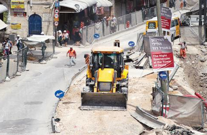 Jaffa Road construction Jerusalem 521 (photo credit: marc israel sellem)