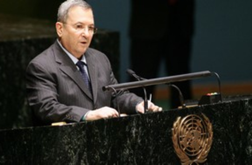 Barak at UN 311 (photo credit: Elan Klein)