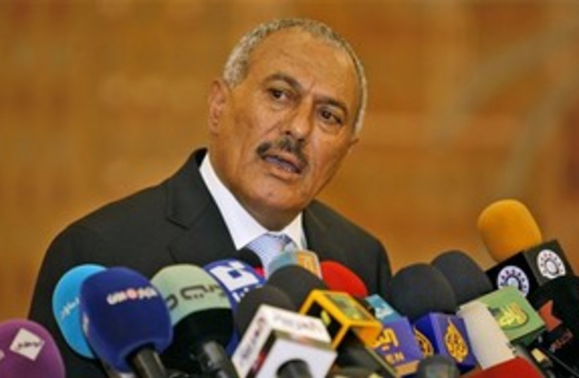 Saleh press conference 311 AP (photo credit: Associated Press)