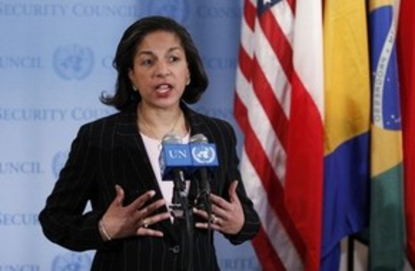 US Ambassador to the UN Susan Rice 311  (photo credit: Reuters/ Jim Young)