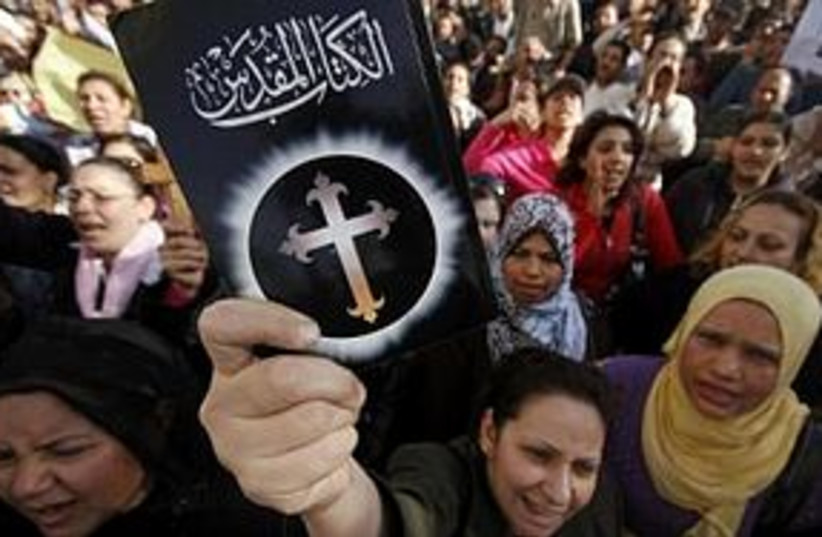 coptic christian protest 311 (photo credit: REUTERS)