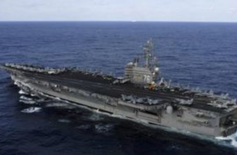 USS Ronald Reagan navy 311 R (photo credit: Reuters)