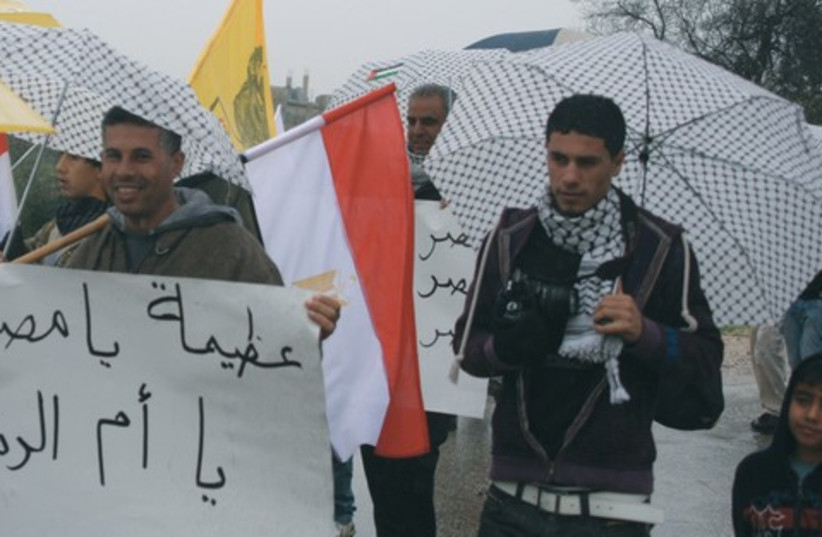 Palestinian protest (photo credit: Daniella Cheslow)