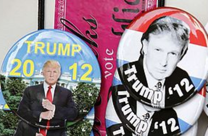 Trump buttons reuters 311 (photo credit: Reuters)