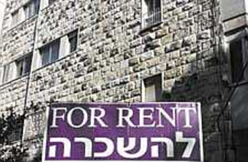 for rent in jlem  (photo credit: Ariel Jerozolimski)