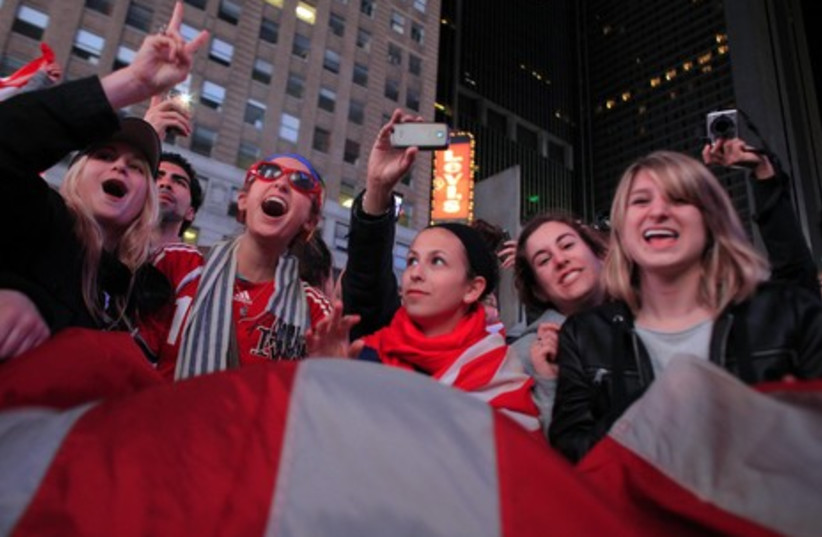 Celebrations of bin Laden's death in Times Square