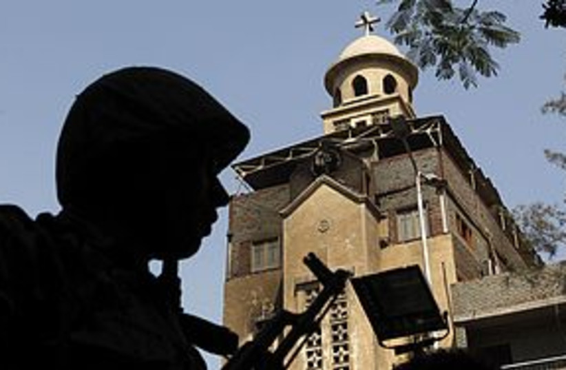 Egypt church soldier 311 (photo credit: REUTERS)