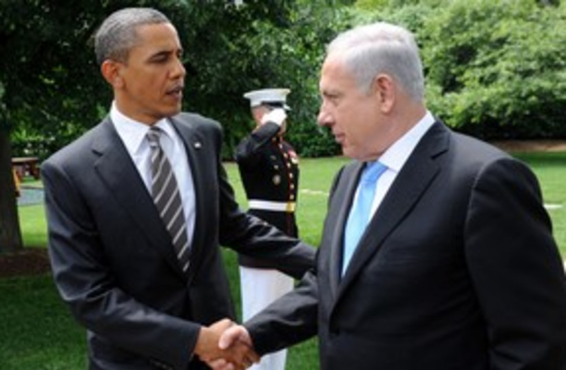 PM Netanyahu with US President Obama at White House 311 (photo credit: Avi Ohayon / GPO)