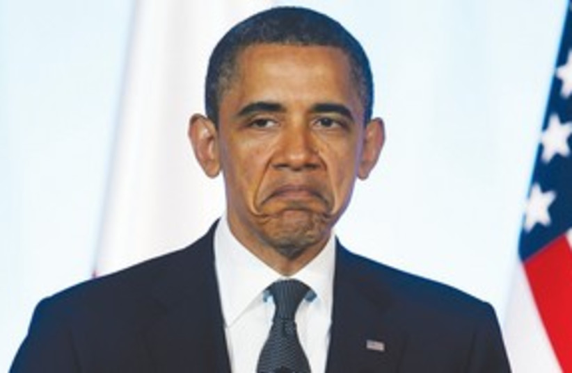 Obama funk face_311 DO NOT USE ANYMORE (photo credit: Reuters)