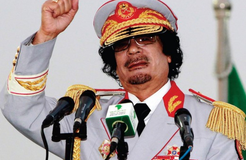 Muammar Gaddafi 521 (photo credit: Reuters)