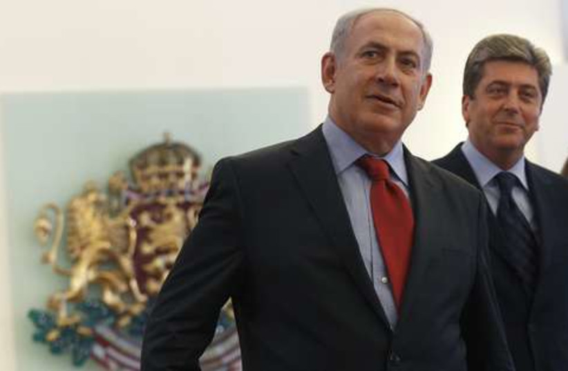 Netanyahu and Bulgarian president 521 (photo credit: REUTERS/Stoyan Nenov)